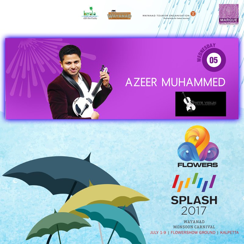 wayanadsplash's tweet photo. #Violin Maestro #AzeerMuhammed coming to Wayanad with his magic. Tickets available at venue from 4pm #wayanadsplash #GoKerala #visitwayanad https://t.co/pLkHjFcL5N