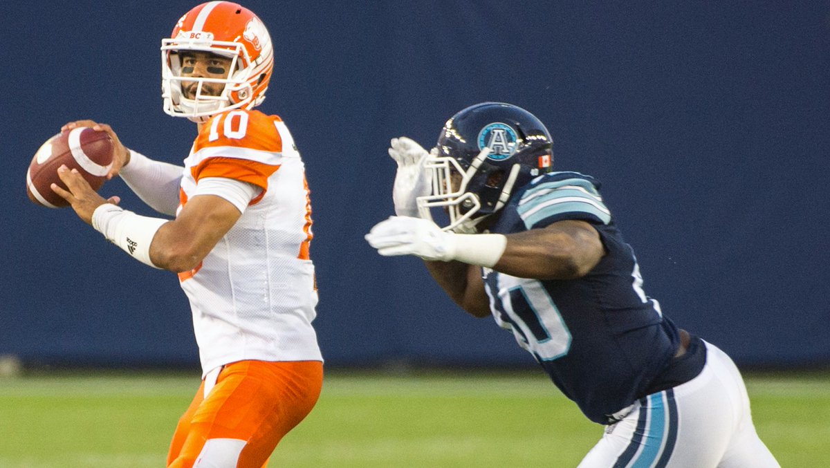 CFL's tweet photo. .@BCLions travel out east to take on the @TorontoArgos
Can the #Leos bounce back or will the #Arogs go to 2-0?
๐ฝโกhttps://t.co/lFyPyjgnOj https://t.co/C61fUhbRGk