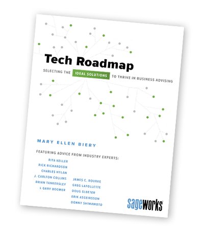 MELloyd's tweet image. “Tech automates the hard side, giving you opportunities on the advisory side.” @TGP4CPAs Free eBook #TechForAdvisors web.sageworks.com/accounting/ebo…
