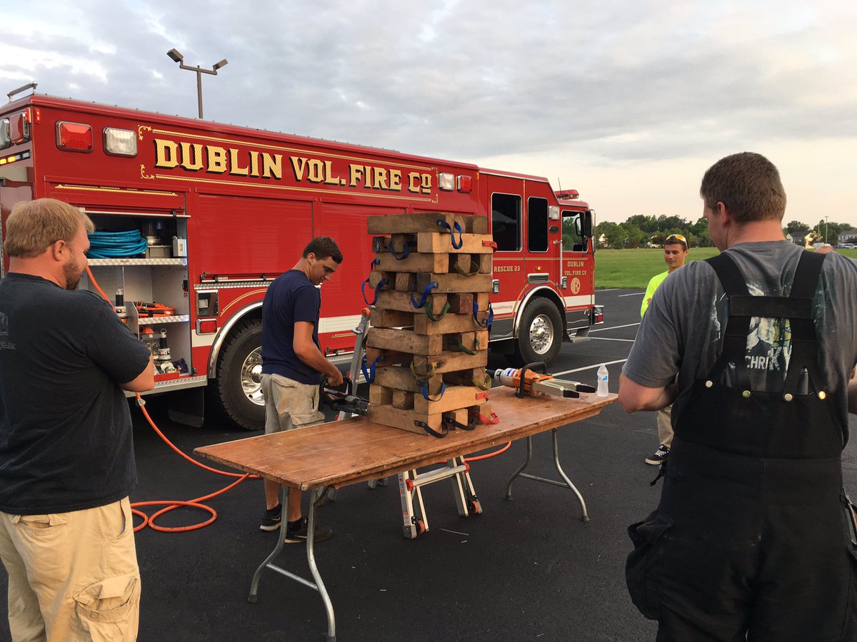 DublinFire23's tweet photo. Members participated in several different tasks at last night's drill, including a little Jenga with our rescue tools! https://t.co/WTvHz0IgMb