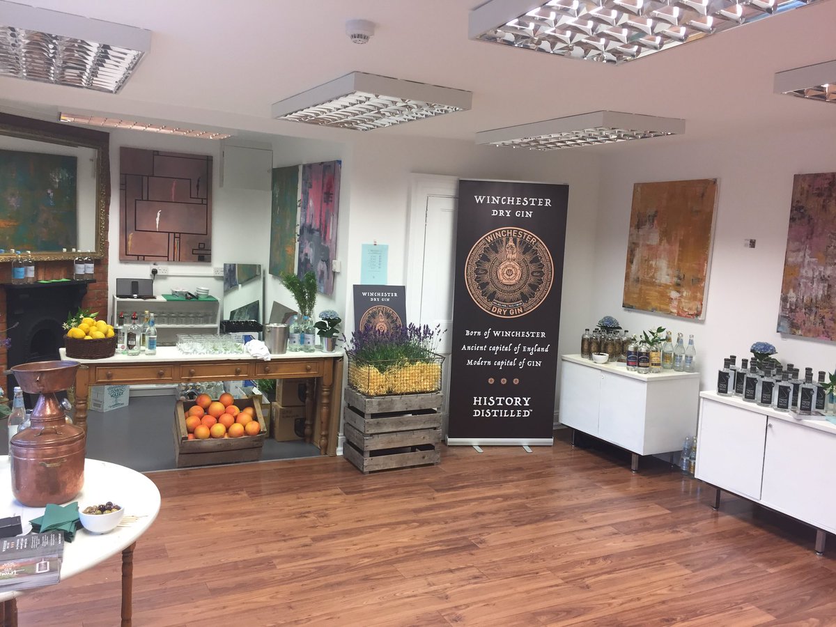 WinchDistillery's tweet photo. #gin tasting and talk @Twyford_Stores tonight with our @TwistedNose and @Winchester_Gin Now we just need the guests... 😅 https://t.co/9W6RwYIZO7