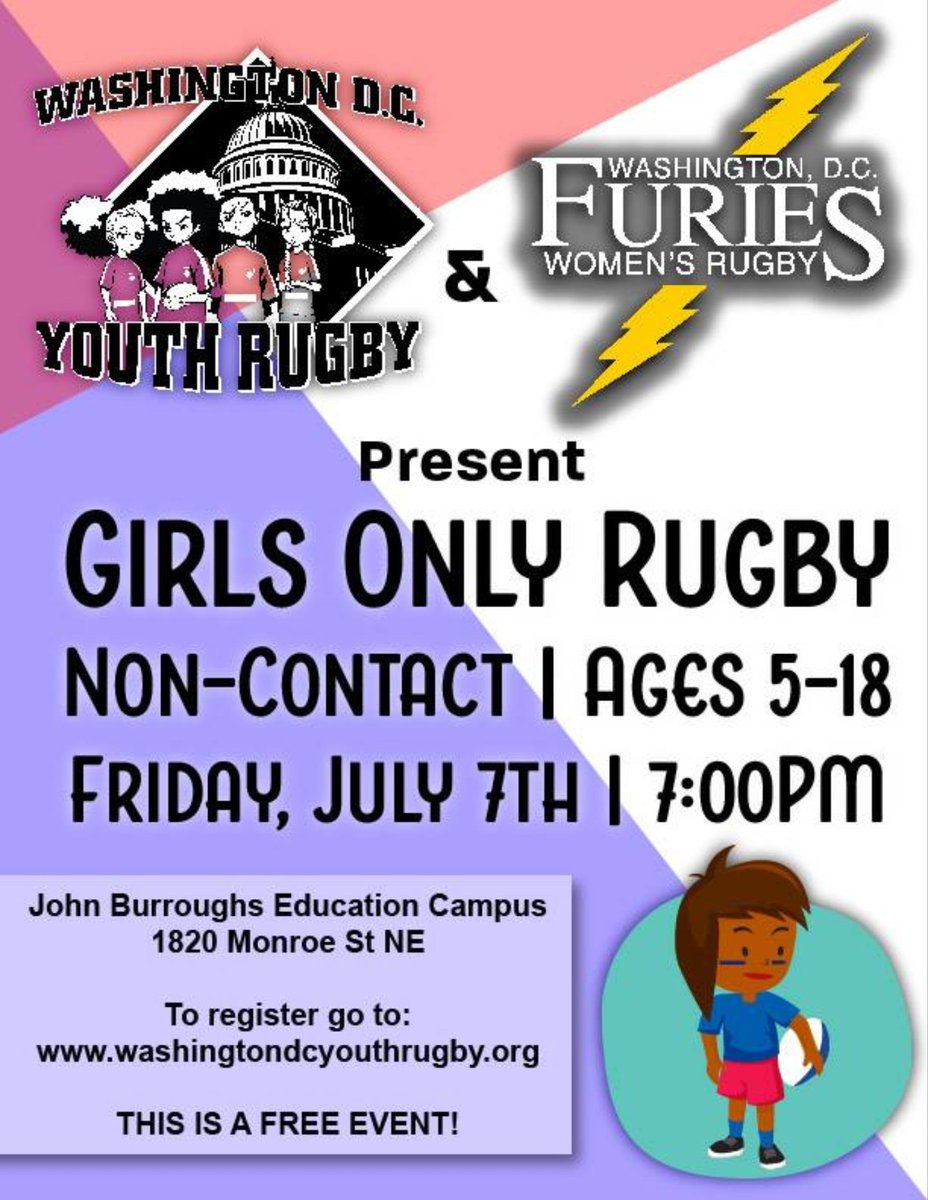 Washington Rugby (@wrfc_dc) on Twitter photo GIRLS! Interested in trying #rugby? Check out the details below. Non-contact introduction clinic next Friday 7pm! <a href="/DCYouthRugby/">DC Youth Rugby</a> <a href="/DCFuries/">DC Furies Rugby Club</a> GIRLS! Interested in trying #rugby? Check out the details below. Non-contact introduction clinic next Friday 7pm! <a href="/DCYouthRugby/">DC Youth Rugby</a> <a href="/DCFuries/">DC Furies Rugby Club</a>
