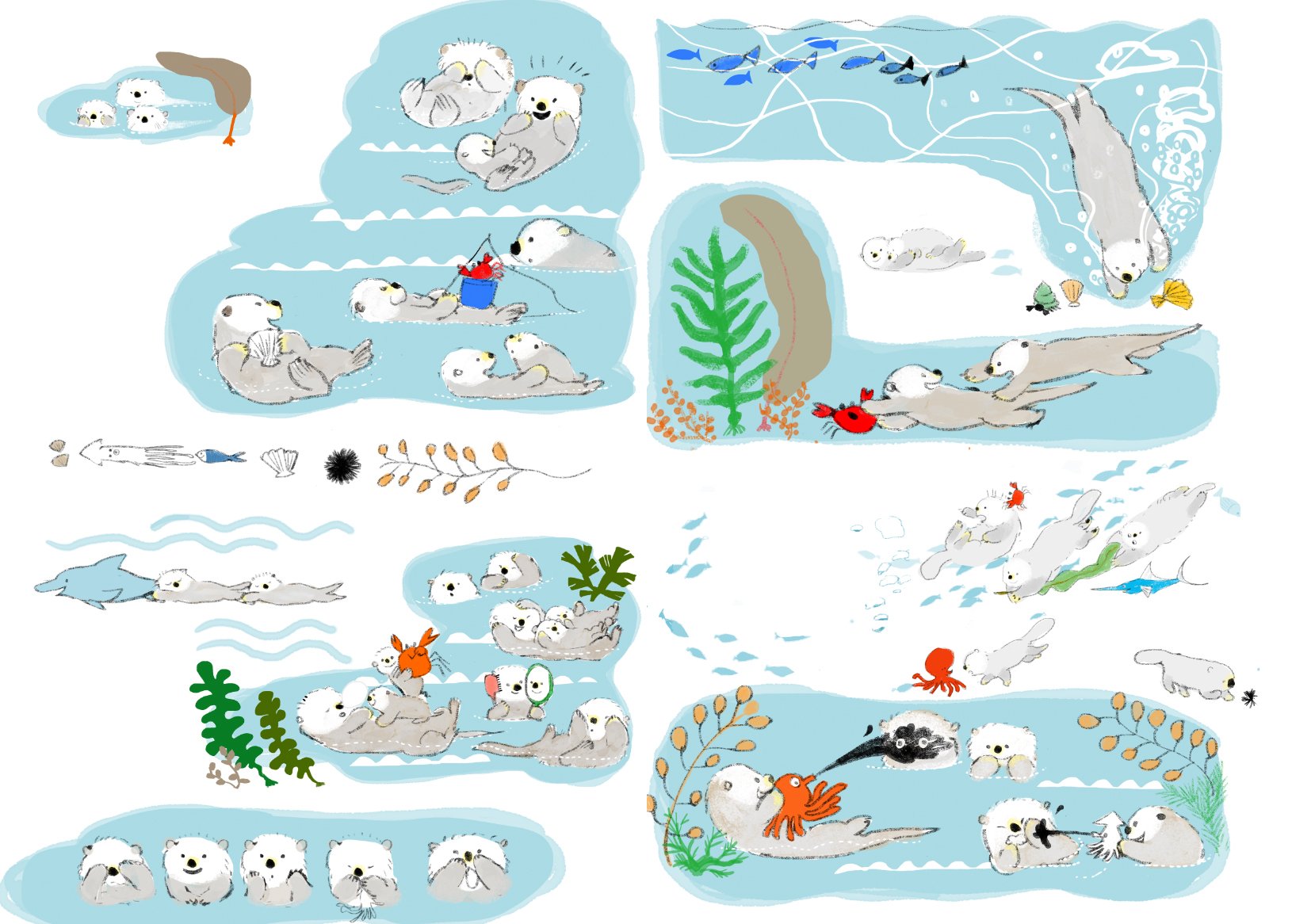 ももろ 絵本作家 Illustrator ヤマハ音楽教育教材のテキスト 子犬のラグ いたずラッコ こぐまのマーチ ひとまねオウム 小鳥のように の挿絵を担当させていただきました T Co Bptdtxg5rc Twitter