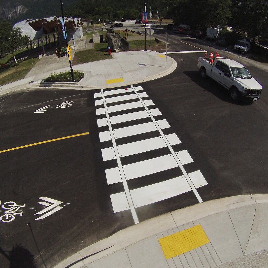 square1paving's tweet photo. Square One was working in Squamish BC today installing a custom TrafficPatterns crosswalk! https://t.co/HqBIEweIyN