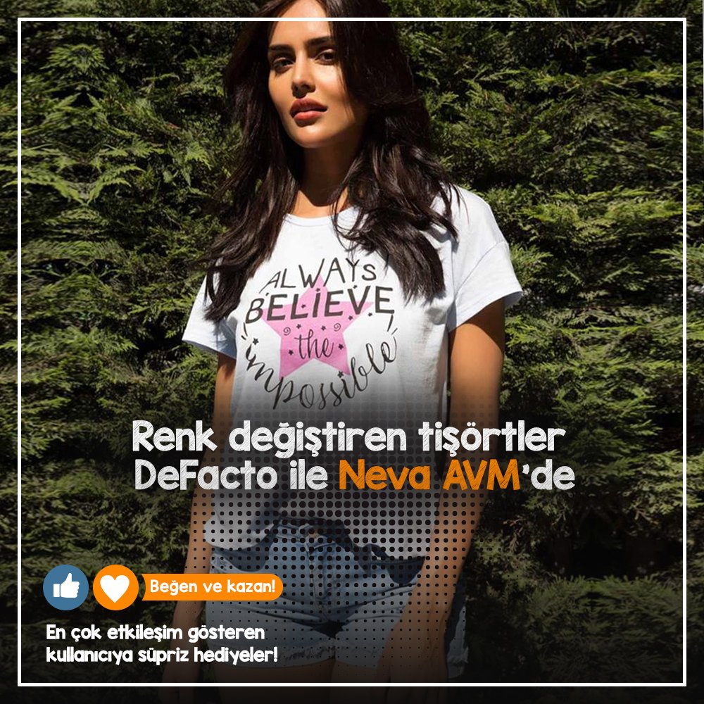 nevaoutlet's tweet photo. Renk değiştiren tişörtler DeFacto'da sizleri bekliyor. #neva #avm #sultangazi #yaz #sezon #tatil #defacto https://t.co/2MsPLe6hEc