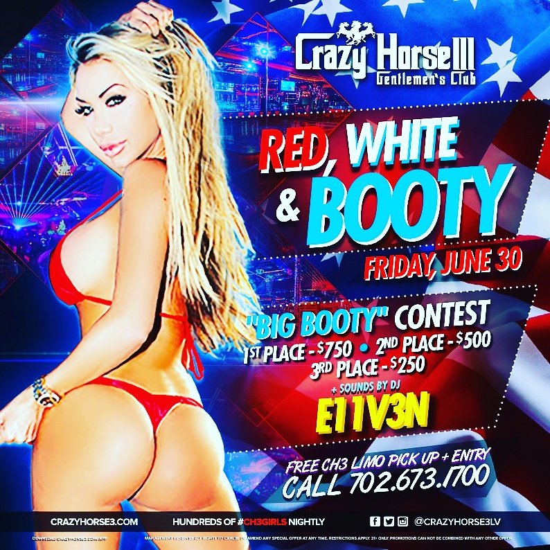 cristitach3lv's tweet photo. @E11v3n will host @crazyhorse3lv's first ever #bigbooty contest at #RedWhiteAndBooty! #vegas #Friday https://t.co/vcNtHDcjJQ