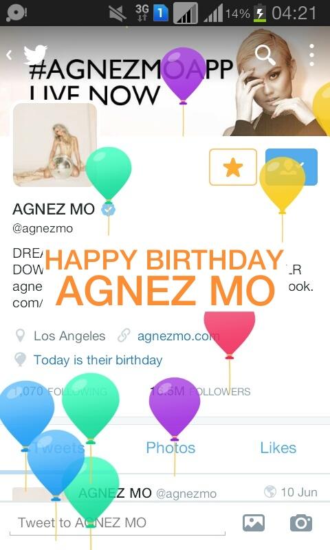 Happy birthday AGNEZ MO !  