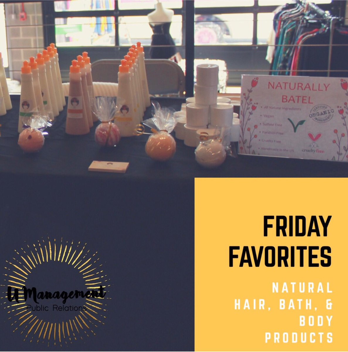 UmanagementPR's tweet image. [Friday Favorites] - @NaturallyBatel natural skin, hair, &amp;amp; bath products are wonderful! Try out their Shea butter option from Ghana 🇬🇭