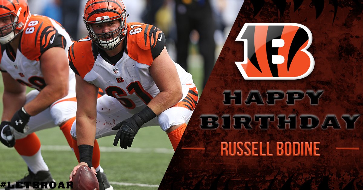 Join us in wishing Russell Bodine a Happy Birthday! #Bengals50 https://t.co/wgHJWw6uG6