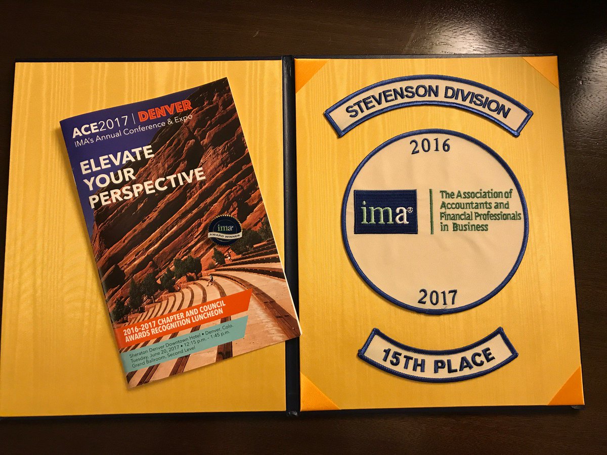 LmbookCMA's tweet photo. Thanks to @IMA_News for recognizing Louisville IMA chapter receiving banner award in Stevenson Div for 2016/17 at #IMA17ACE awards luncheon! https://t.co/j8Tc1Pn1GO