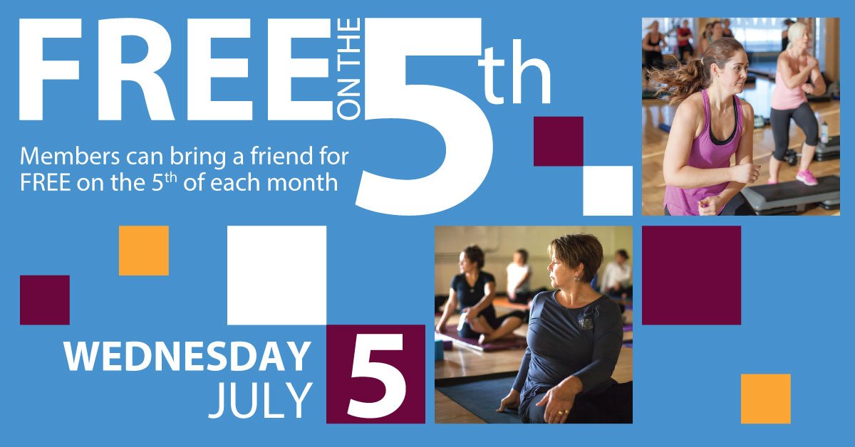 YMCA members, bring a friend to the Y for Free on the 5th of the month so they can experience the Y! #freeonthe5th *Govt ID is Req'd*