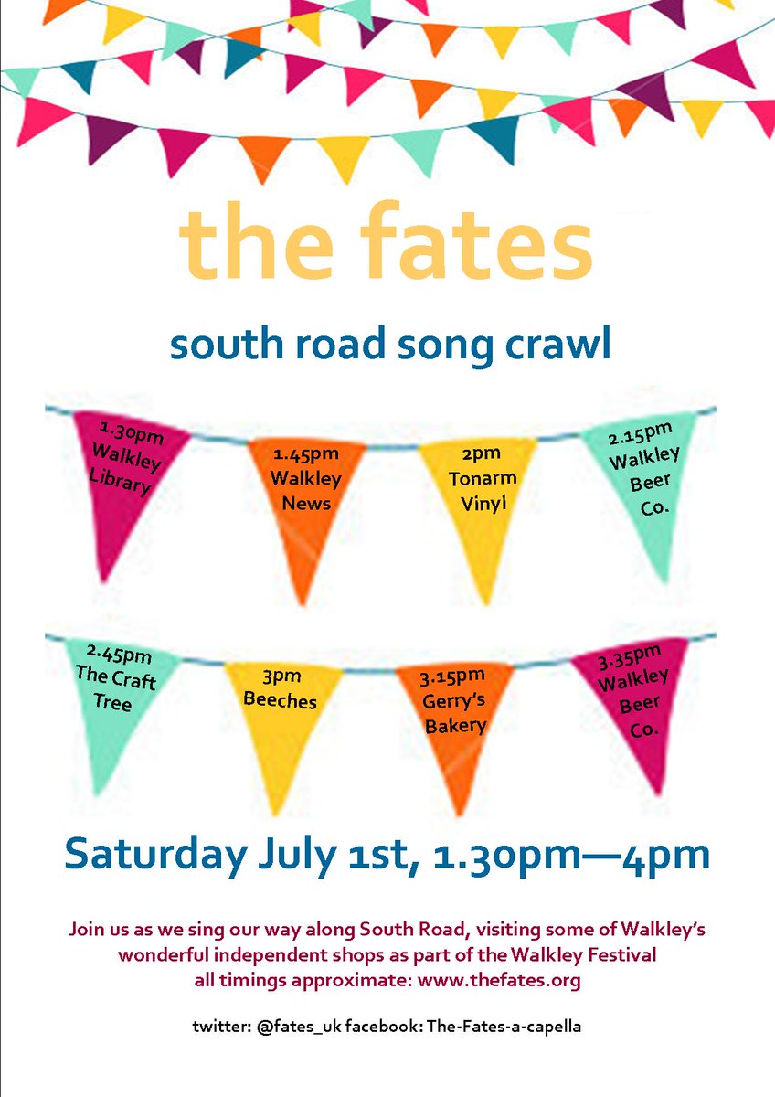 fates_uk's tweet image. Practicing for tomorrow's #SouthRoad #songcrawl including some new themed songs for our brilliant venues @WalkleyFestival #shopandsinglocal