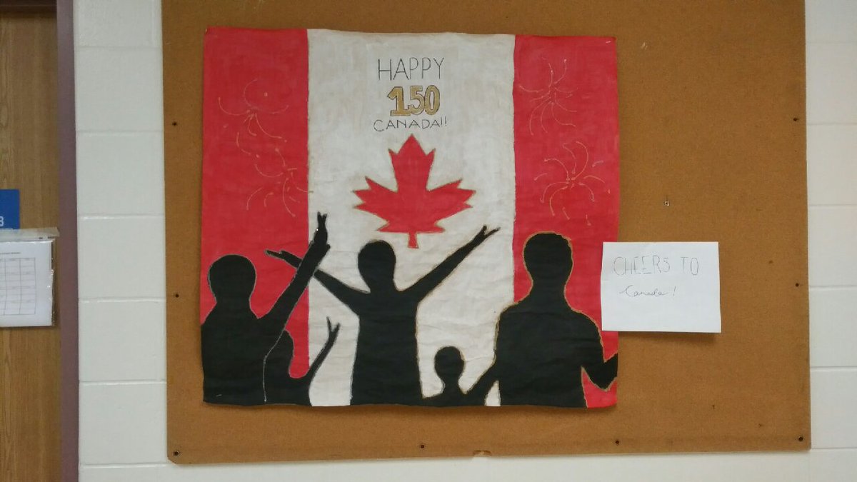 hnomces's tweet photo. The Grade 7s of HNOM (2016-17 school year) would like to wish Canada a Happy 150th Birthday!!! https://t.co/qghY5gR8cx