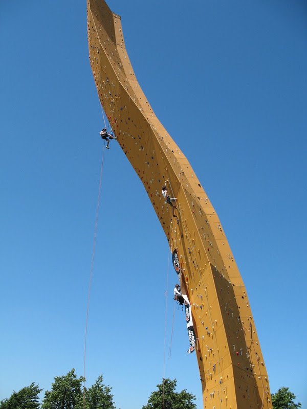 sobore's tweet photo. Over 121 feet (37 meters) tall, the Excalibur climbing wall at the Klimcentrum Bjoeks in Groningen, The Netherlands
#travel https://t.co/aZuKkbQvly