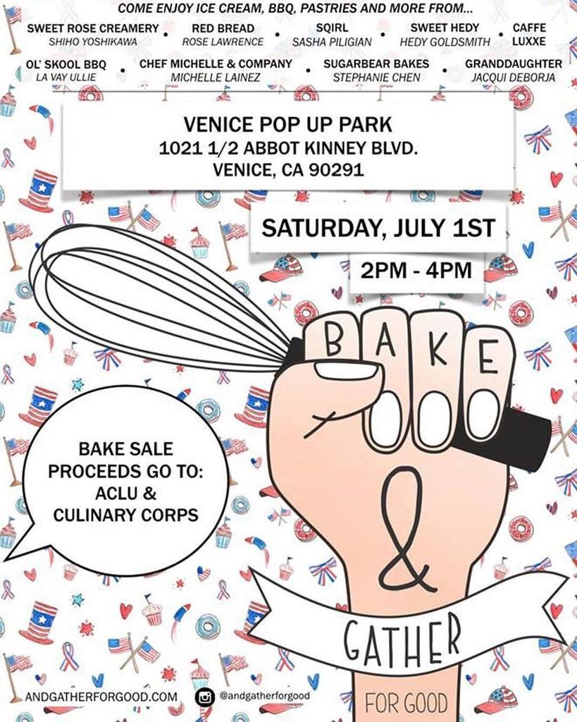 caffeluxxe's tweet image. Will we see you tomorrow at the next Bake &amp;amp; Gather? All proceeds go to support @aclu_nationwide and @culinarycorps!⠀
⠀
We're excited to be …