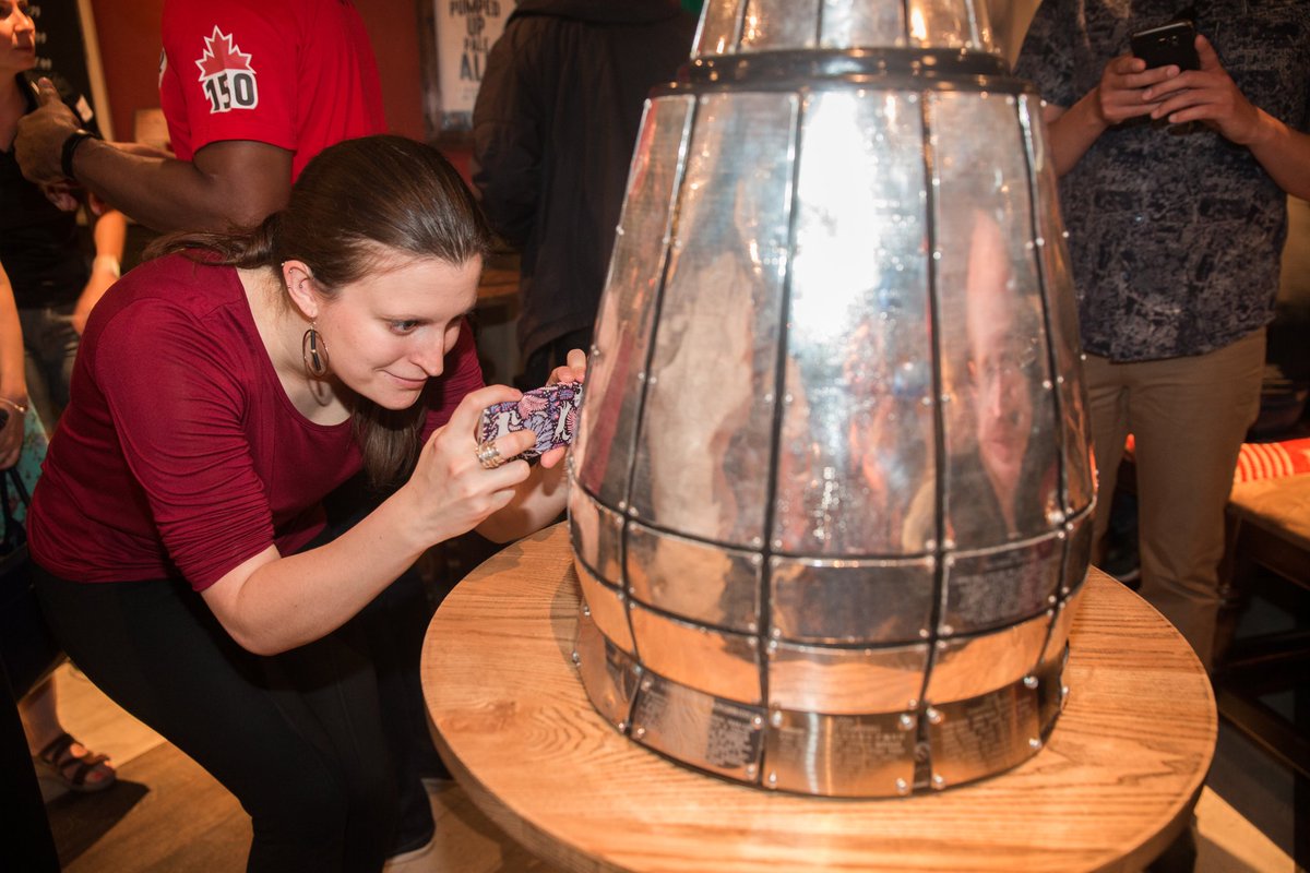 CFL's tweet photo. What a time @TheMapleLeafUK with the #GreyCup &amp; @HenryBurris celebrating #Canada150! #BringItIn #CFL https://t.co/YuLALpSHBL