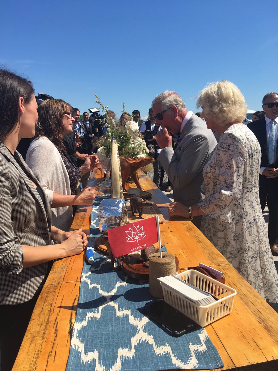 OntWaterBuffalo's tweet photo. Prince Charles tasting some of our wonderful buffalo cheese for The Royal Tour at Norm Hardie Winery today in PEC #royaltour2017 #OWBC 🤴🏼👸🏼 https://t.co/WBhUzsHMsW