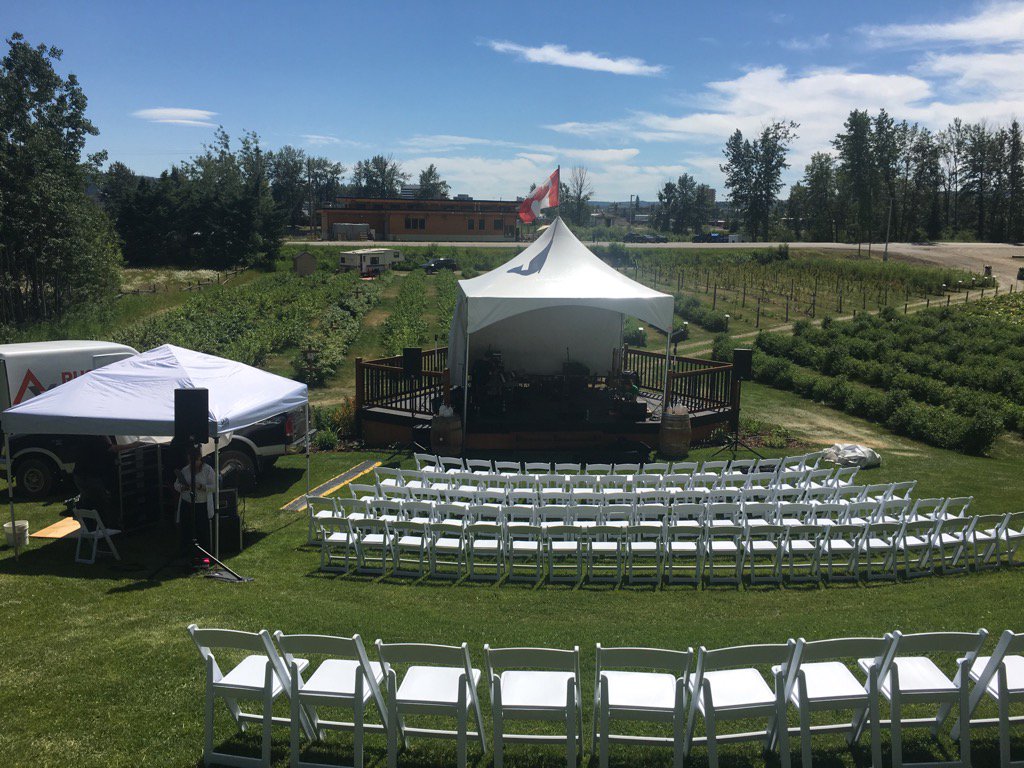 Showtime soon at the Northern Lights Estate Winery in PG w Adrian Dolan and Adam Dobres! Good to home by the Nechako