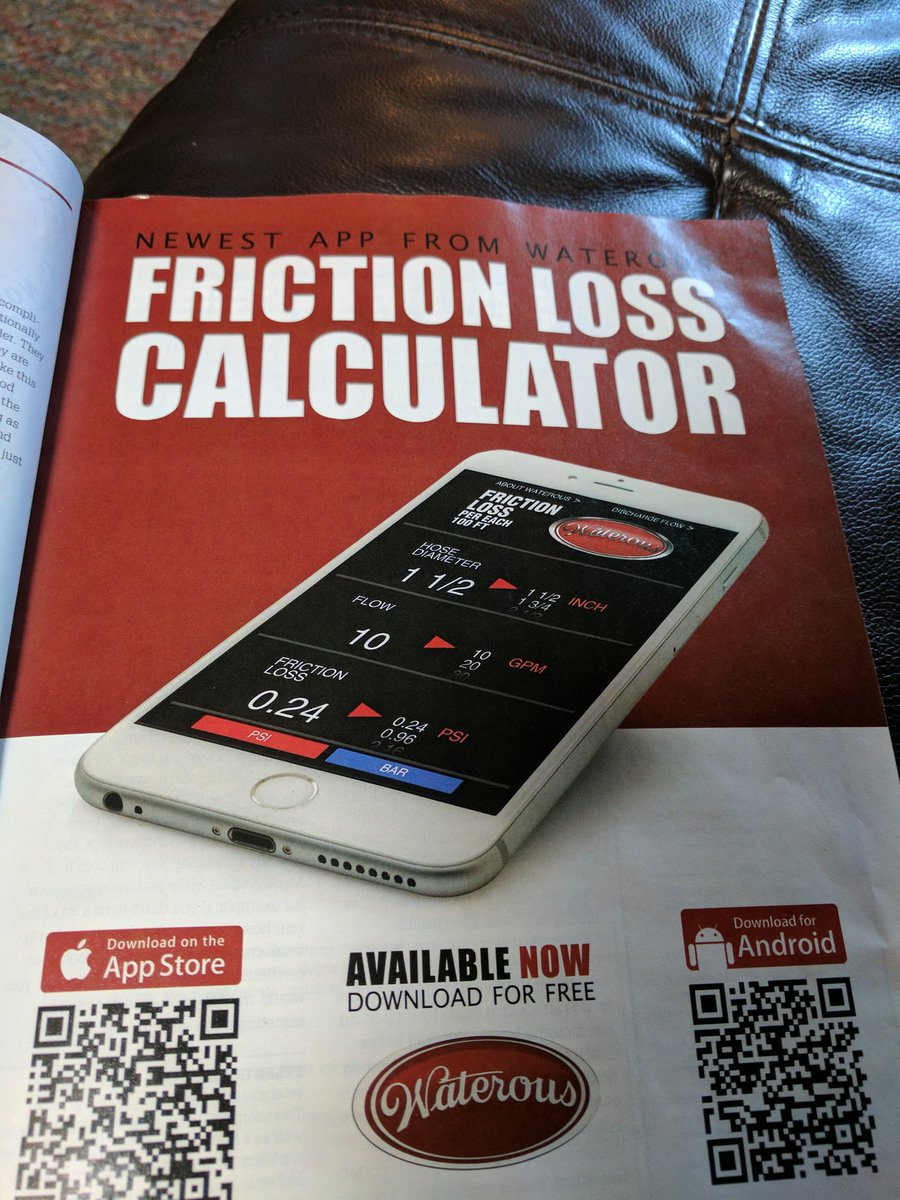 flashpoint_cust's tweet image. Just downloaded this app... It's pretty good for friction loss calculations. #firefighter #pumpops