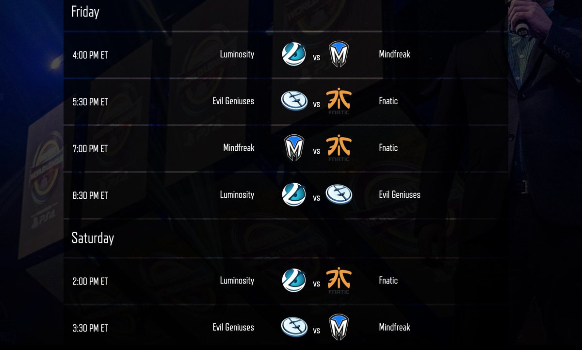 EvilControllers's tweet photo. We will be watching all weekend! Don't miss out on the matches, here's the current schedule for week 1 of #CWLProLeague #GroupRed https://t.co/4FgttXFLpF