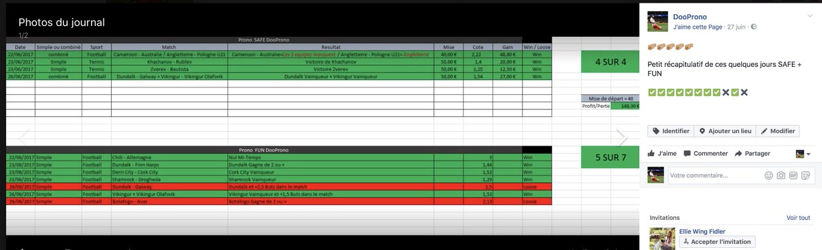 dooprono's tweet image. Quelques petit pronostic donnés précédemment sur la page FB

#TeamParieur #Bet #ParionsSport