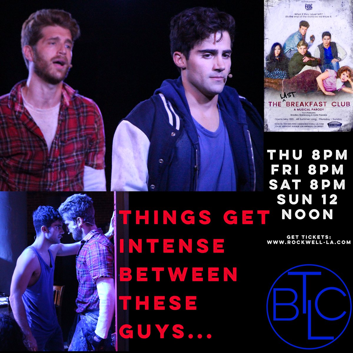 Come see <a href="/jonahplatt/">Jonah Platt</a> as Bender &amp; <a href="/maxehrich/">Max Ehrich</a> as Andrew fight, sing, &amp; wrestle their way thru this emotional roller coaster of a show. 🎤🎭🤼‍♂️📚