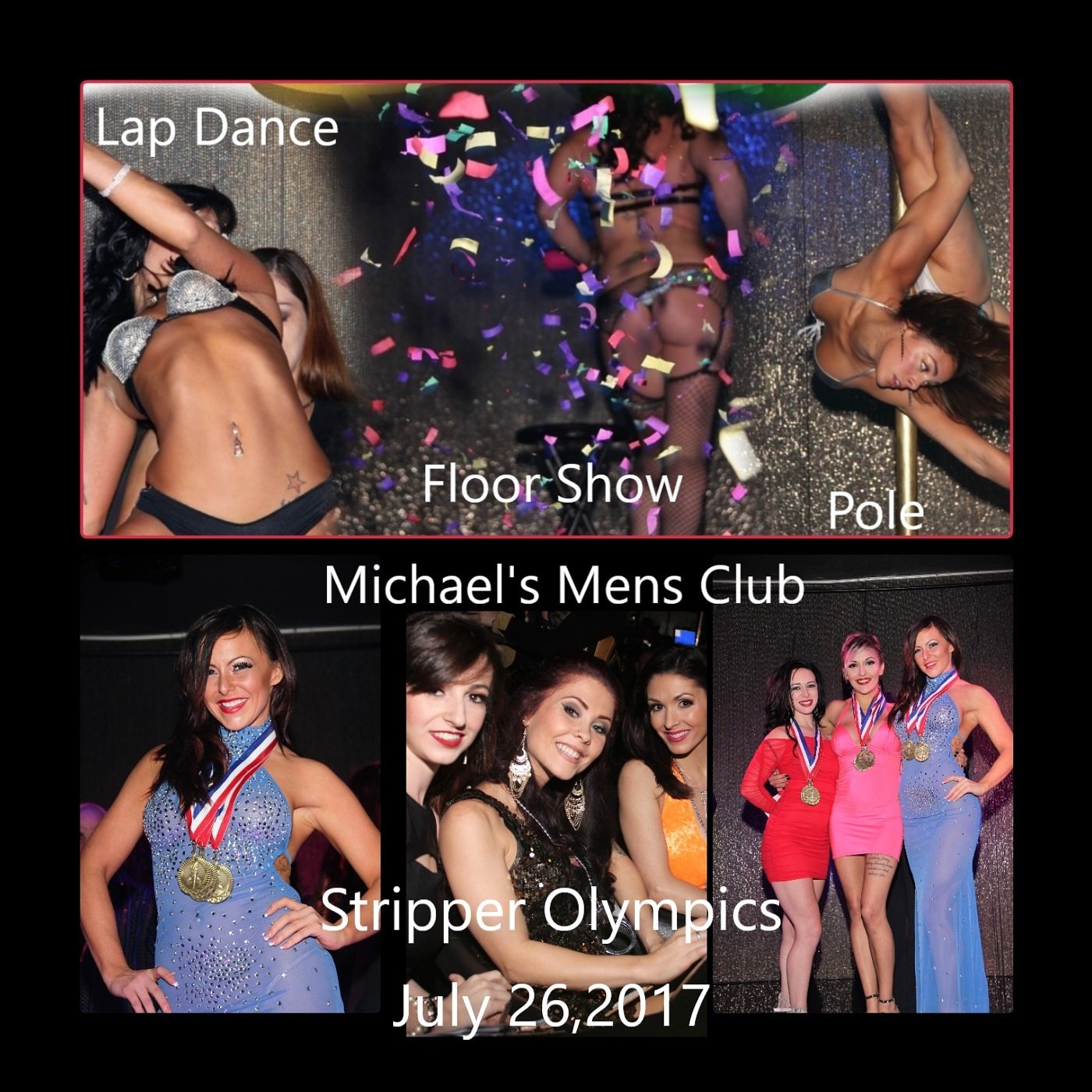 Michael's Men's Club on X: Stripper Olympics is July 26, 2017. Show starts  at 7 :00 pm . Reserve your Vip table today .Call 337-837-2555.  t.coOlzjsVETbC  X