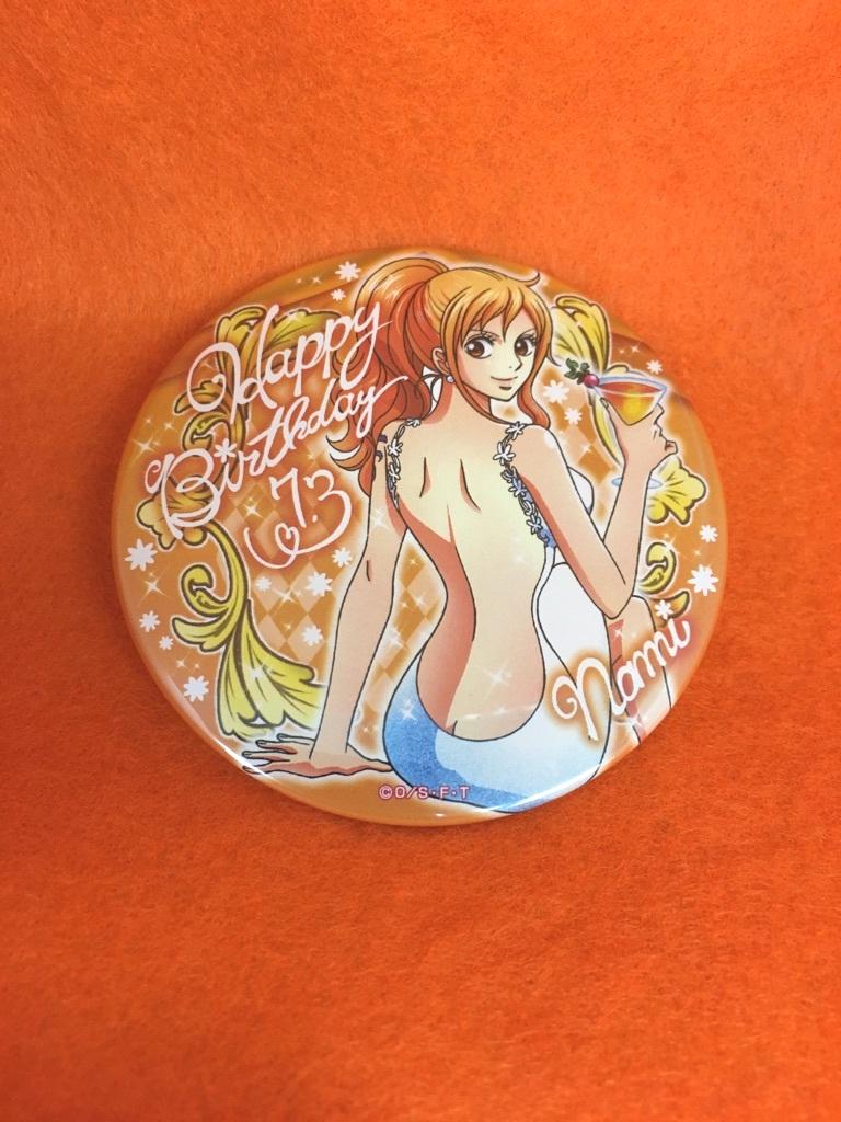 新商品】麦わらストア限定 本日発売!! バースデー缶バッジ/ナミ 各400