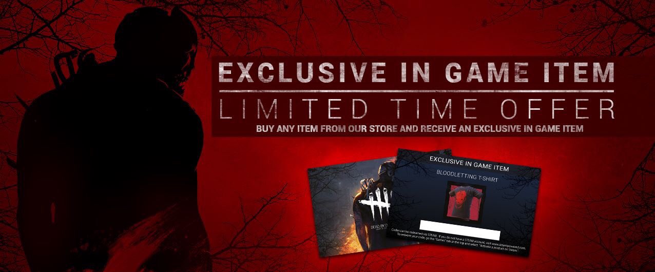 Dead By Daylight Exclusive Bloodletting T Shirt Offer Ends Monday July 3rd 12pm Est Visit T Co He3pxogros Before Times Out T Co L5odpaxkxi Twitter