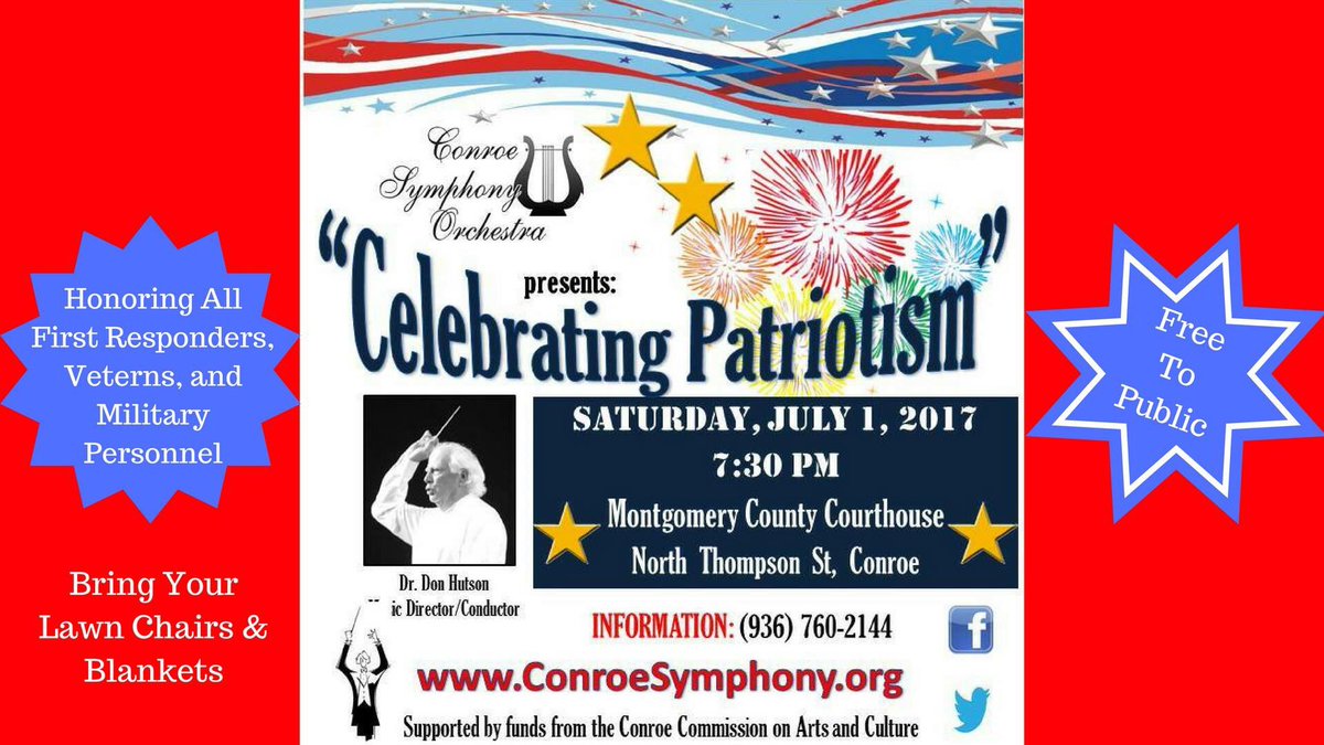 This is happening in #downtownconroe tomorrow night st 7:30. #free #family #patriotic #4thofjulyweekend