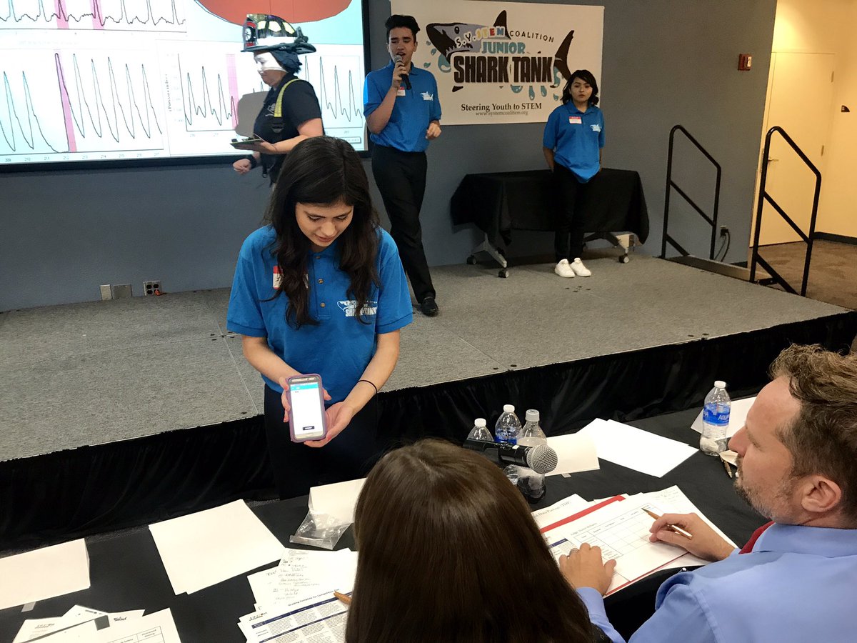 PimaSchoolSup's tweet photo. After learning about the process behind developing a solution to everyday problems, students are pitching their ideas #SharkTank style! https://t.co/KUlQfeMxhL