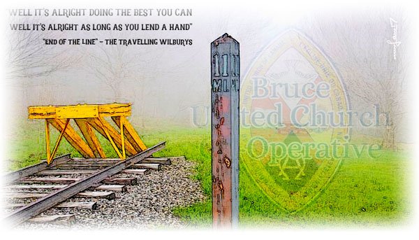 Well it is the end of the line for the Bruce United Church Co-Operative. Thanks to all who followed us! Peace #1Cor1313