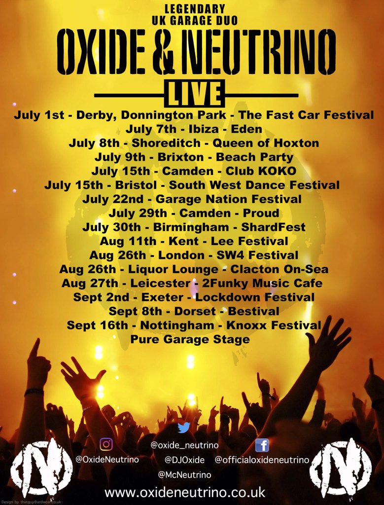 TrappHouseMusic's tweet photo. Get your tickets fast to catch @DJOxide @McNeutrino tear it up throughout these summer events!!! https://t.co/hPvb3Rn0Yd