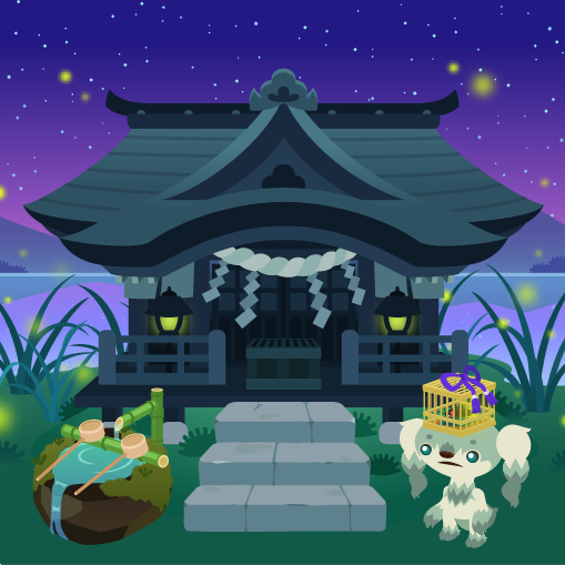 ぜいたく神社 イラスト 背景 夜 ただのディズニー画像
