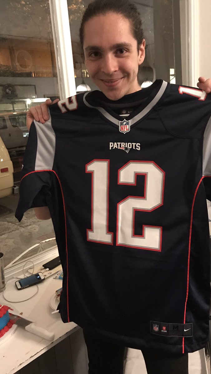 ThatBXgirl's tweet photo. My Son had the best birthday ever! He lives for #NEPatriots, whats better then a TB Jersey & #PatriotsCake? 2 tickets to the NE vs Jets game https://t.co/pA7Tb2aQRc