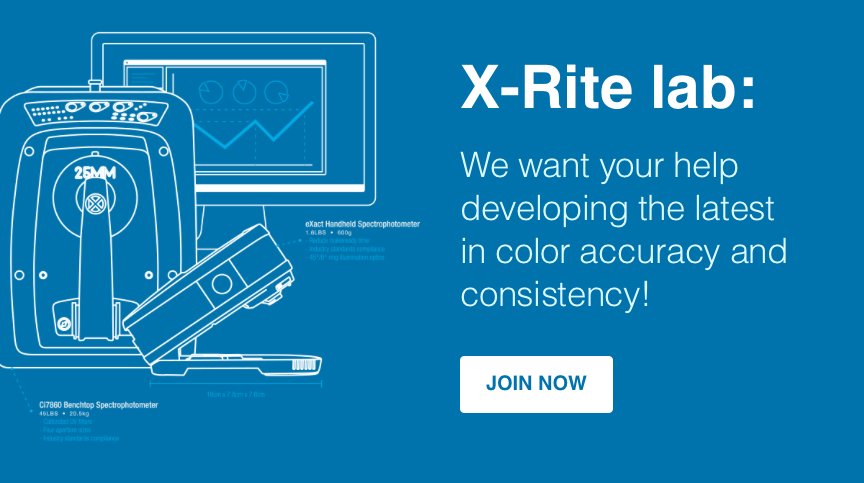 XRiteColor's tweet photo. Would you like to beta test our new products? Over 200 professionals have already volunteered. Join the #XRITELAB! https://t.co/XwxbDBpSDS https://t.co/dsvHL7YliV