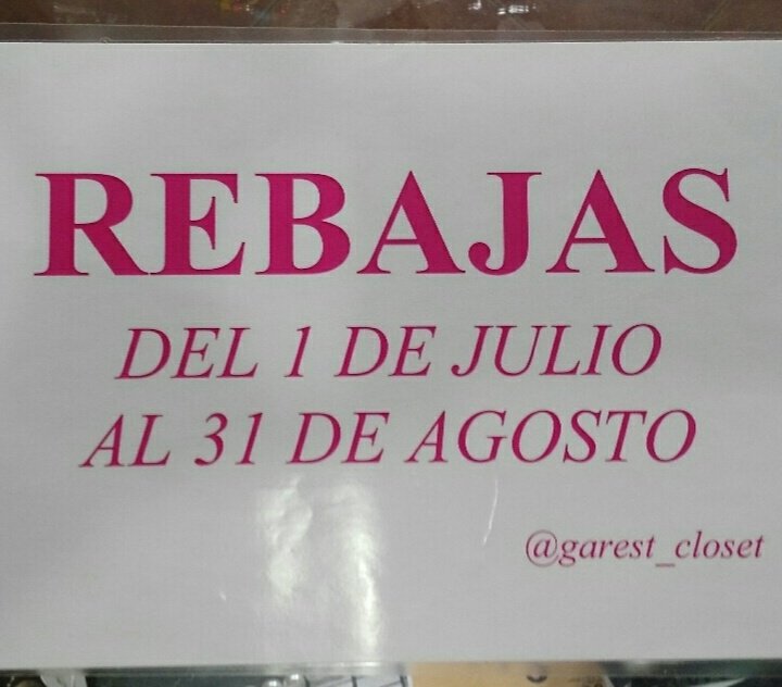 Garest_closet's tweet photo. Queda inaugurada oficialmente la temporada de rebajas

Os esperamos!!!

👏👏👏👏👏

#Rebajas #Granada #FelizSabado https://t.co/g8XQt8bvjX