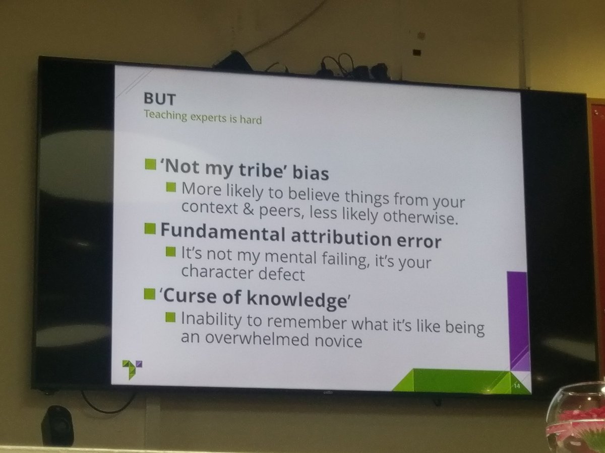 PhilippaCcuree's tweet photo. #learningconf17 @informed_edu takes colleagues through tbhe myriad causes/forms of bias https://t.co/3kd9adX8lj