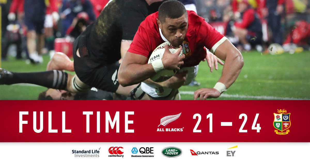 What a game in Wellington! 

The Lions level the series at 1-1 – thanks for a great contest, <a href="/AllBlacks/">All Blacks</a>! #NZLvBIL

👉 bit.ly/NZLvBIL2-Live