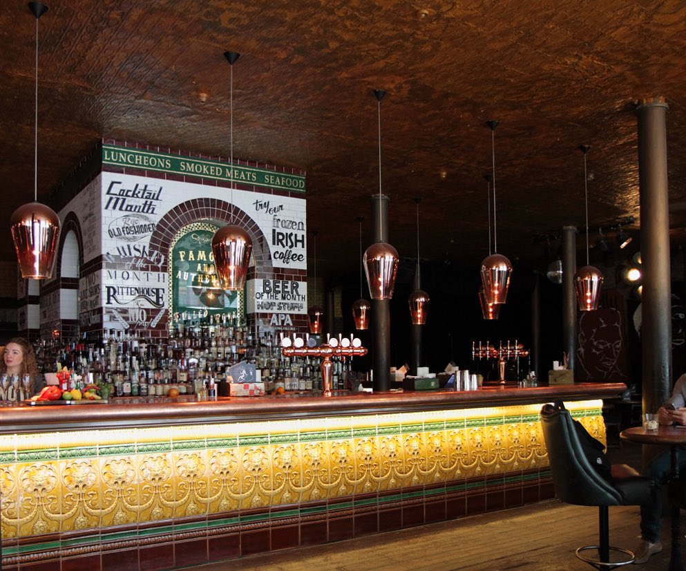 The stunning interior of @TheBluesKitchen #London perfect balance of traditional &amp; modern #vintage #lightingdesign #interiordesign #design