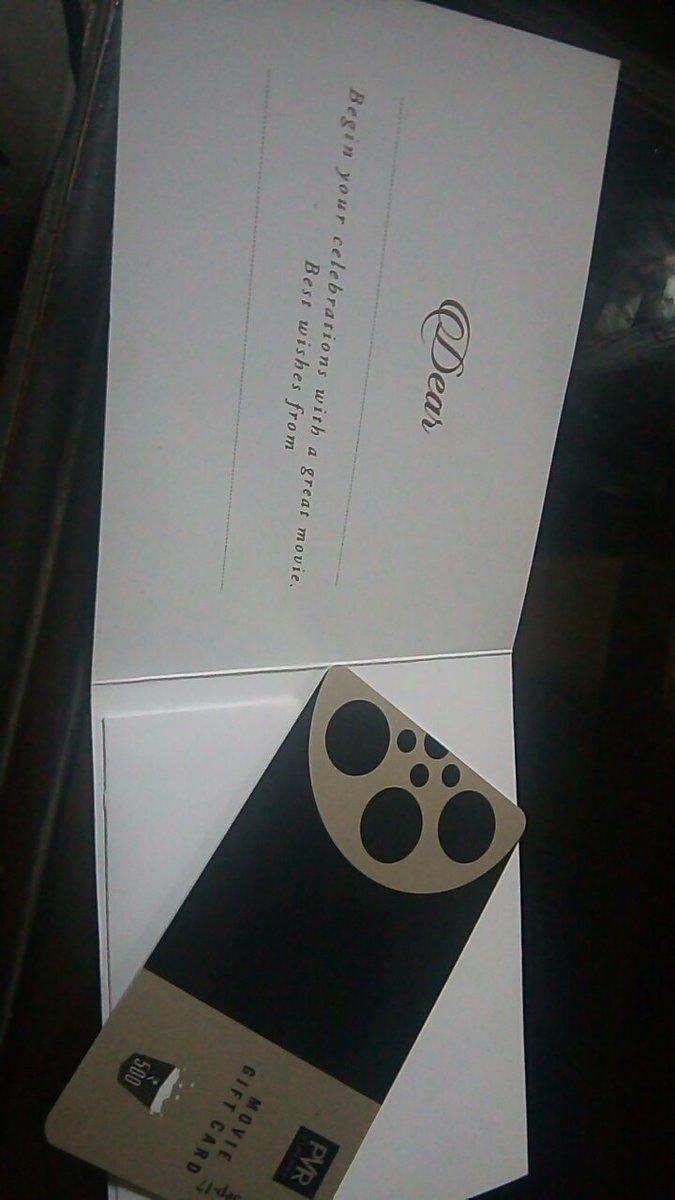 priyanka_kapahi's tweet photo. @_PVRCinemas  Thank You so much for this amazing gift card. 😍🎥✔
#MoviecationAtPVR https://t.co/otvq6JfVKF