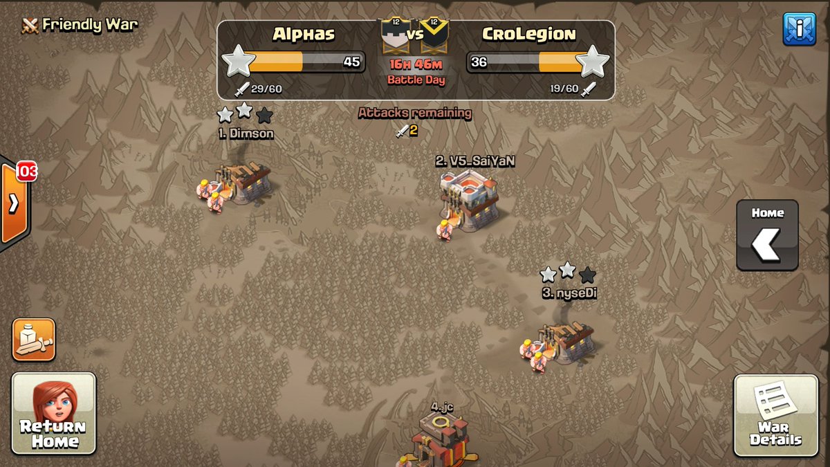 Alphas_CoC's tweet image. First arranged war before the season vs @CroLegion_Clan Good luck ! BD 3/8/19