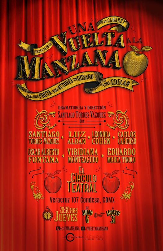 virimont_actriz's tweet photo. "Una Vuelta a la Manzana"  espectáculo de Cabaret.  #ActrizComicaVirimont #Areir #CompañerosGeniales #LoveCabaret #LiveApple https://t.co/fkqx9ggrVZ