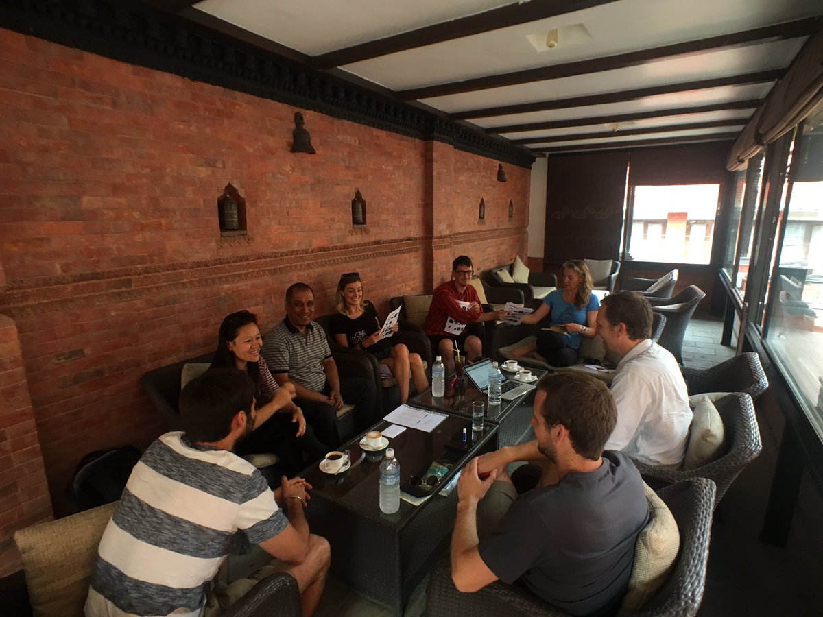 MurphyErinM's tweet photo. Scenes from our #Nepali language lesson this morning. #KTM #servicelearning #designthinking #ramro https://t.co/in8jeSXjpX