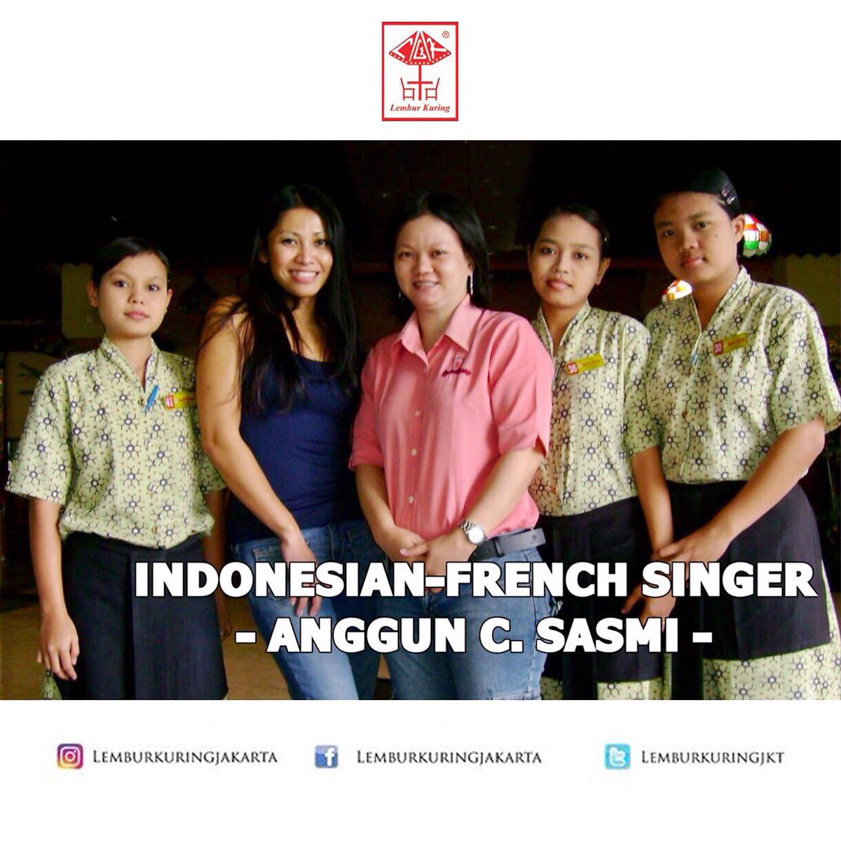 Anggun C. Sasmi, penyanyi ternama di Indonesia yang pernah berkunjung ke Lembur Kuring 🙏🏻