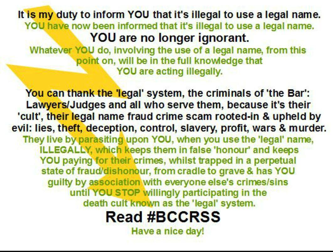 ErineTruth's tweet photo. its #illegal to use a #legalname
@ISeeBullying @voiceofwitness @AJWitness @GuardianWitness @witnessorg #truth 
read https://t.co/Iz2ZdjuKcU https://t.co/mpN4iLWDtW
