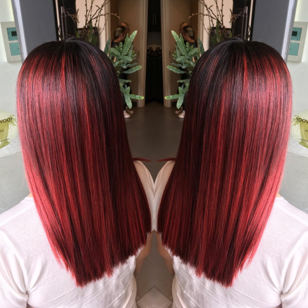 Gister een mooie kleuring mogen maken!😍Een blonde bayalage gemaakt en door gewassen met onze nieuwste RED shampoo ❌⭕️❌⭕️ gaaf!