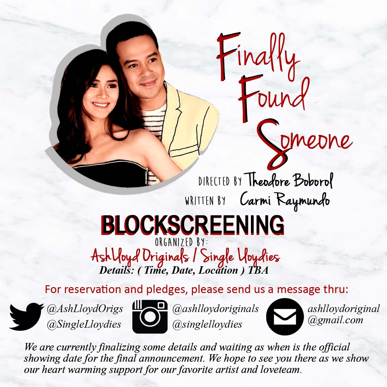 AshLloydOriginals on Twitter: "We have a Blockscreening ...