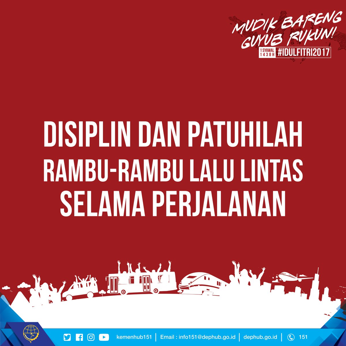 kemenhub151's tweet photo. #KawulaModa,  selalu disiplin dan patuhi rambu-rambu lalu lintas saat mengemudi selama perjalanan anda.
—#MudikGuyubRukun #IdulFitri1438H https://t.co/laLALvVG3E