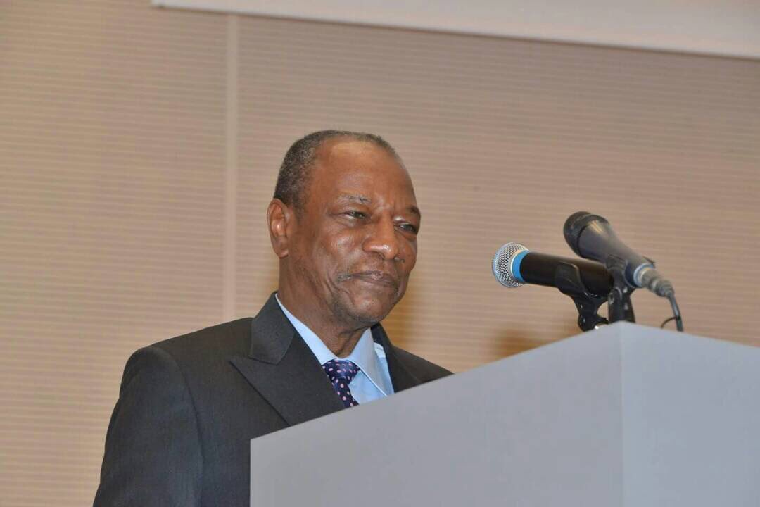 Muyumba's tweet photo. #ForumPanafricainJeunesse,a connu la participation de S.E Alpha Condé PR#Guinée&amp;UA@MoussaFaki_M PR CUA,VP Guinée.E @ThéodoroObiang@R.Lumumba https://t.co/9TG43lt3wB